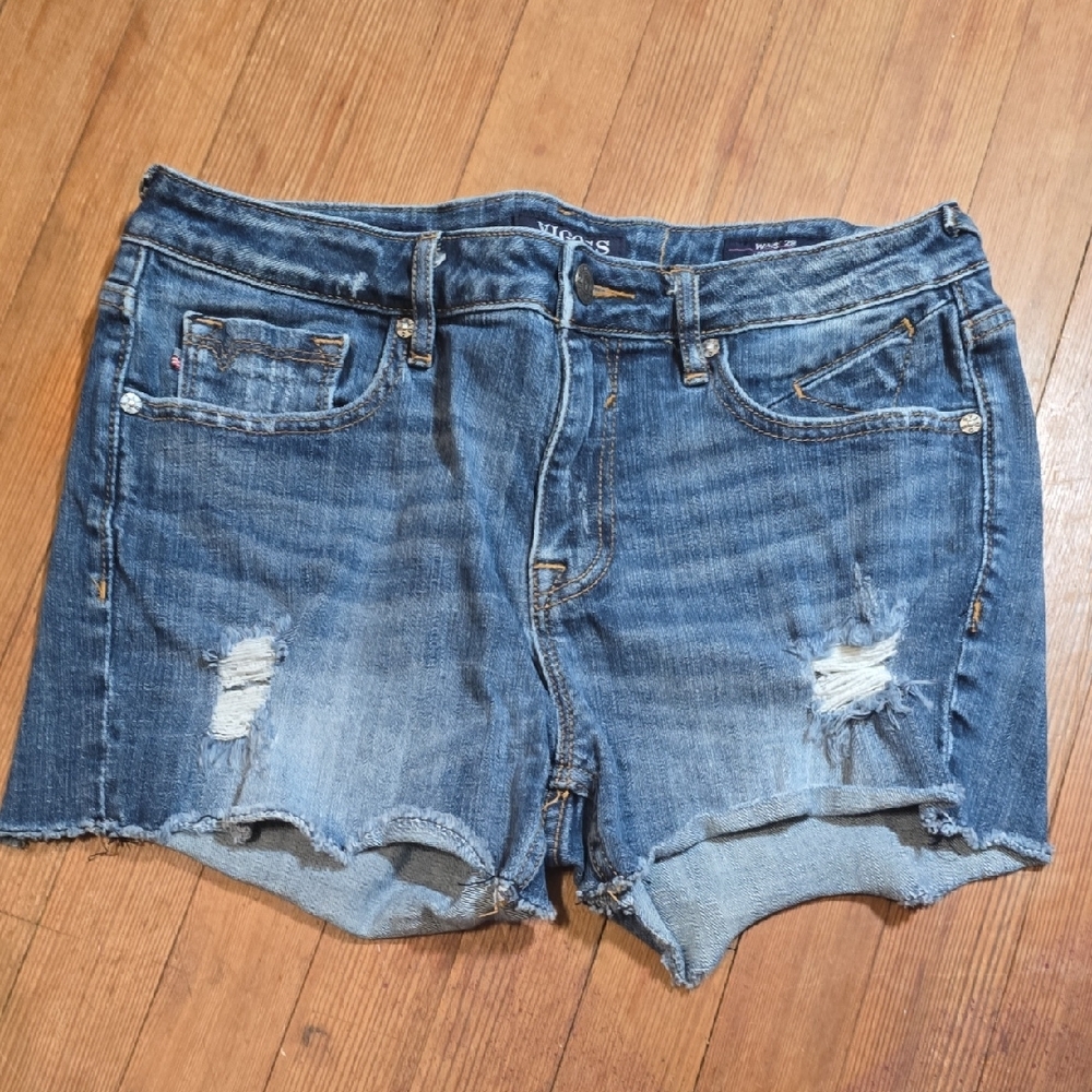 Vigoss Blue Jean Shorts Distressed Cut-Off Style